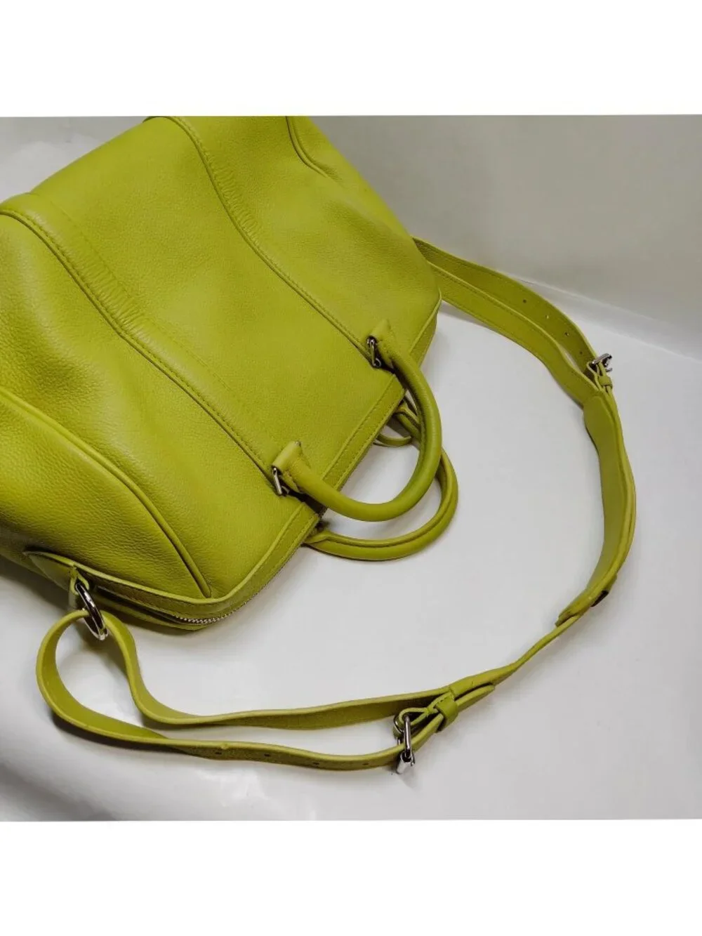 Authentic Louis Vuitton Sofia Coppola SC Bag PM Yellow Leather Satchel Crossbody